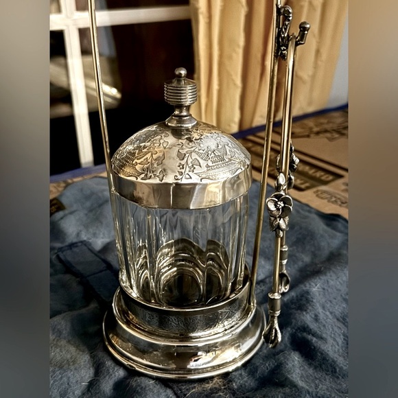 Victorian Silver Plate Pickle Castor, Talon Hand Tongs, #2860, Mint Condition… - Picture 10 of 16